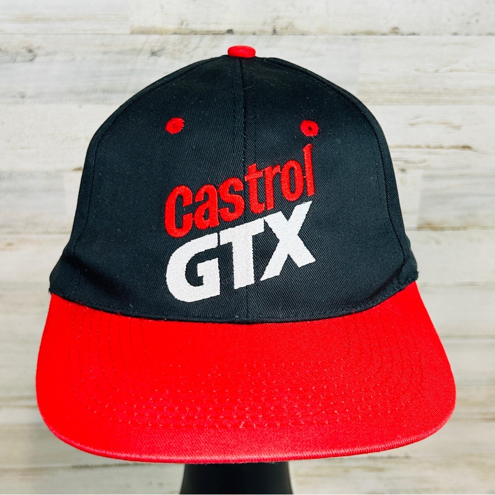 Vintage Castrol GTX Hat 90’s NASCAR Racing Motor Oil Snapback Cap Drive Hard